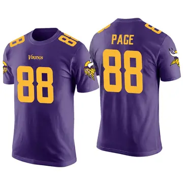 Men's Alan Page Minnesota Vikings Purple Color Rush Legend T-Shirt