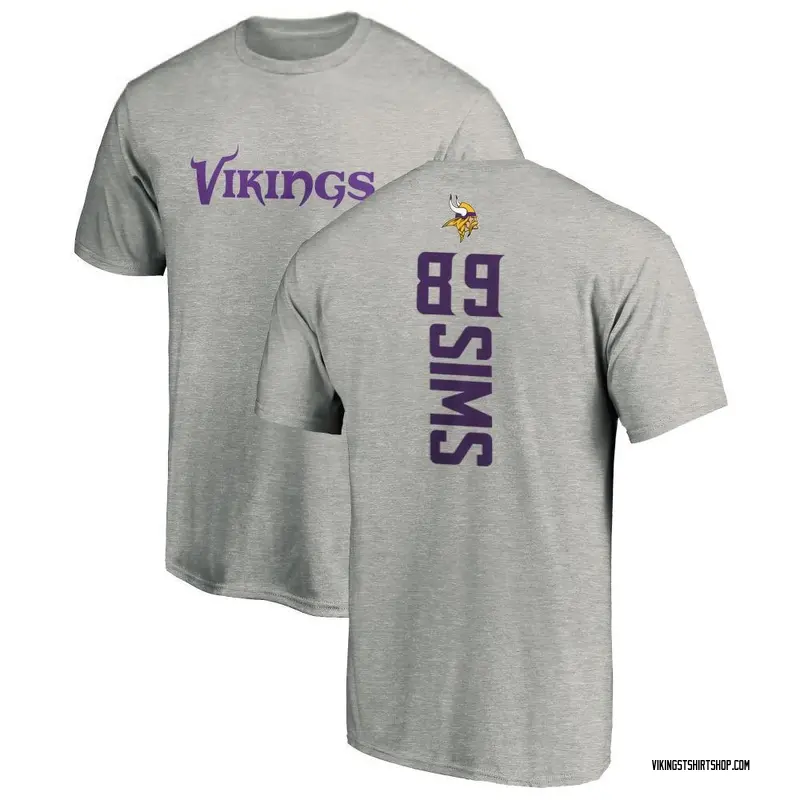 Men's Ben Sims Minnesota Vikings Backer T-Shirt - Ash