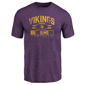 Men's Ben Sims Minnesota Vikings Flanker Tri-Blend T-Shirt - Purple