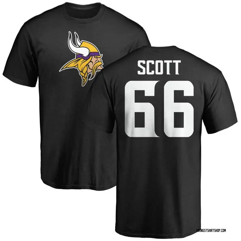 Men's Jordon Scott Minnesota Vikings Name & Number Logo T-Shirt - Black