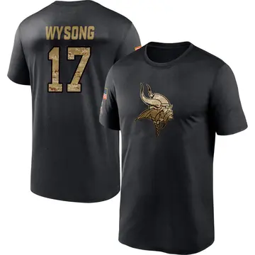 Men's Luke Wysong Minnesota Vikings Black 2020 Salute To Service Performance T-Shirt