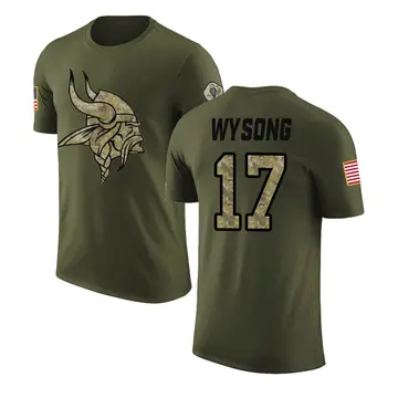 Men's Luke Wysong Minnesota Vikings Olive Salute to Service Legend T-Shirt