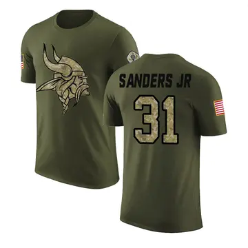 Men's Marcus Sanders Jr. Minnesota Vikings Olive Salute to Service Legend T-Shirt