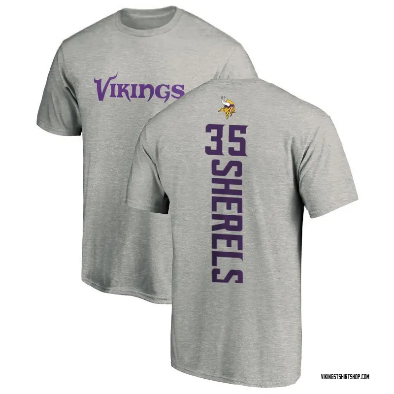 Men's Marcus Sherels Minnesota Vikings Backer T-Shirt - Ash
