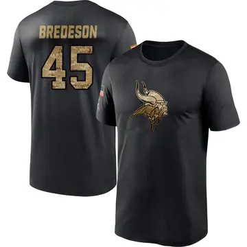 Men's Max Bredeson Minnesota Vikings Black 2020 Salute To Service Performance T-Shirt