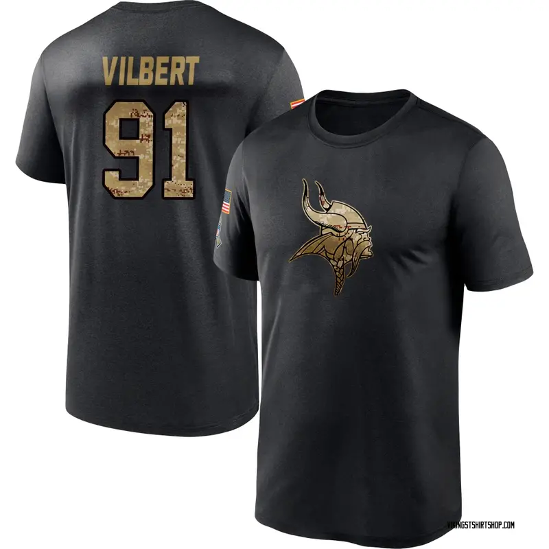 Men's Smith Vilbert Minnesota Vikings Black 2020 Salute To Service Performance T-Shirt