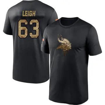 Men's Tristan Leigh Minnesota Vikings Black 2020 Salute To Service Performance T-Shirt