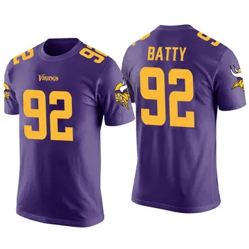 Men's Tyler Batty Minnesota Vikings Purple Color Rush Legend T-Shirt