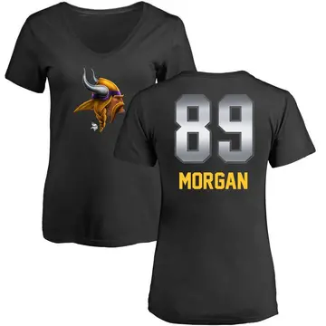 Women's David Morgan Minnesota Vikings Midnight Mascot T-Shirt - Black