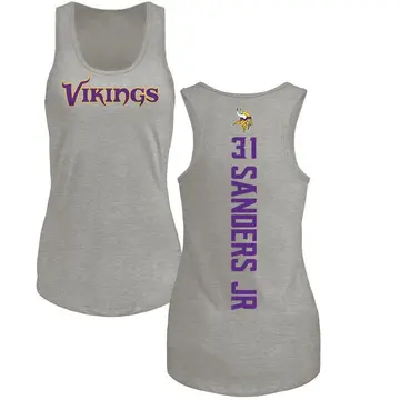 Women's Marcus Sanders Jr. Minnesota Vikings Backer Tri-Blend Tank Top - Ash
