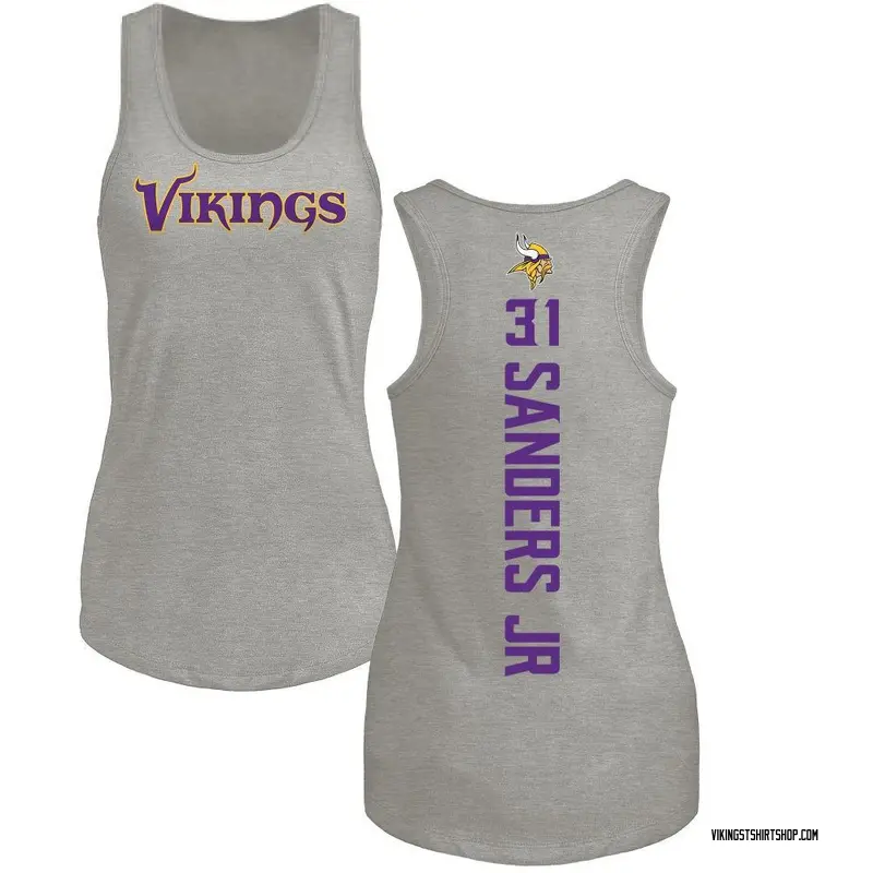 Women's Marcus Sanders Jr. Minnesota Vikings Backer Tri-Blend Tank Top - Ash