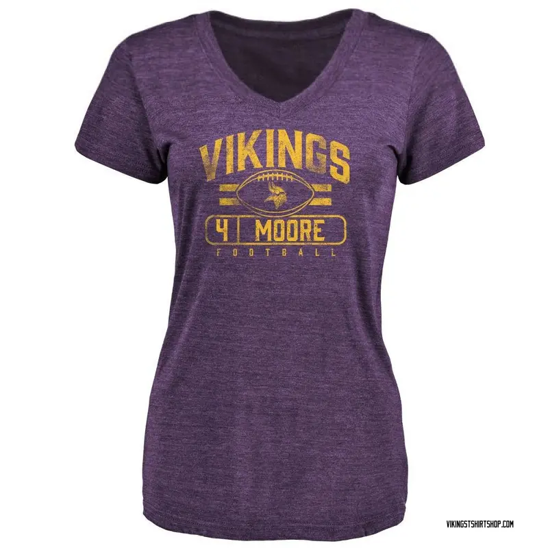 Women's Rondale Moore Minnesota Vikings Flanker Tri-Blend T-Shirt - Purple