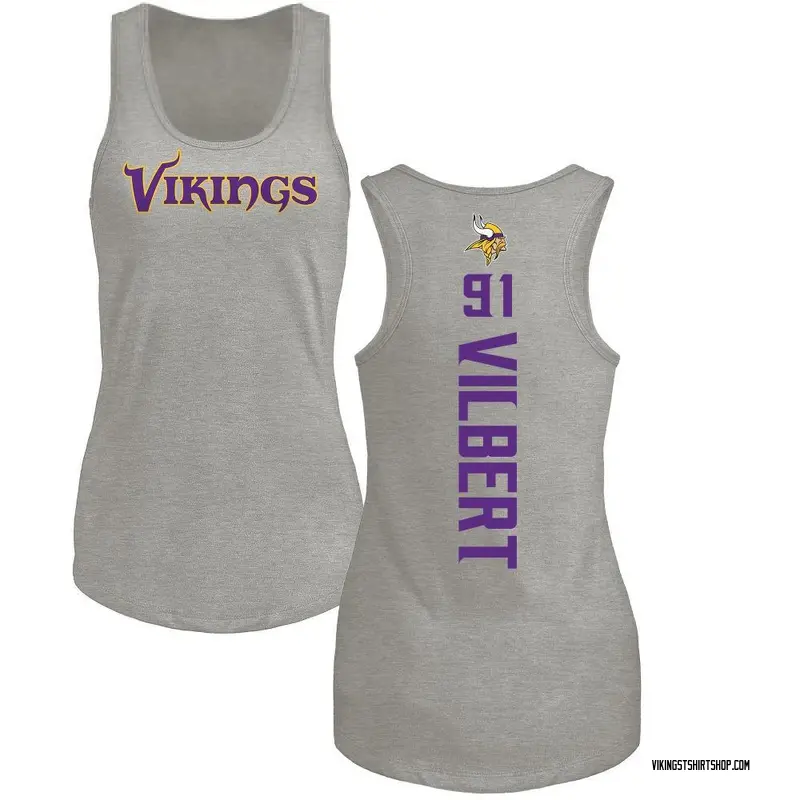 Women's Smith Vilbert Minnesota Vikings Backer Tri-Blend Tank Top - Ash