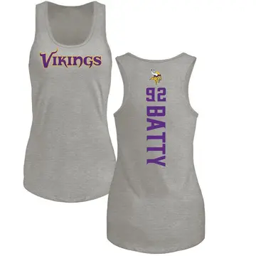 Women's Tyler Batty Minnesota Vikings Backer Tri-Blend Tank Top - Ash