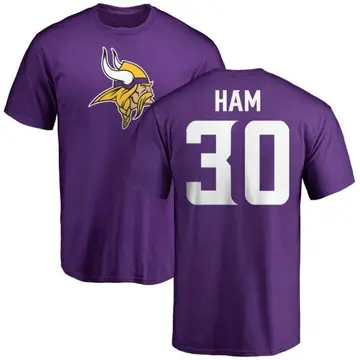Youth C.J. Ham Minnesota Vikings Name & Number Logo T-Shirt - Purple