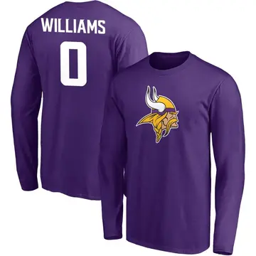 Youth Scooby Williams Minnesota Vikings Name & Number Logo Long Sleeve T-Shirt - Purple