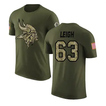 Youth Tristan Leigh Minnesota Vikings Olive Salute to Service Legend T-Shirt