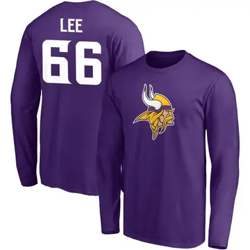 Youth Vershon Lee Minnesota Vikings Name & Number Logo Long Sleeve T-Shirt - Purple
